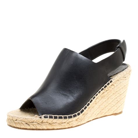 celine black wedge|WOMEN'S LUXURY BLACK SANDALS .